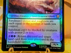 Sandman Shifting Scoundrel rare foil magic the gathering spider-man trading card - Image 3