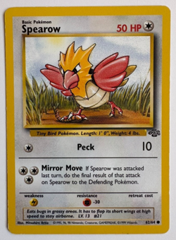 Spearow 62/64 Pokemon Card & Top Loader (Jungle Set) - Image 1