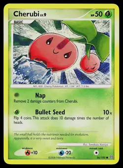 Pokemon Card Cherubi 56/100 Stormfront - Image 1
