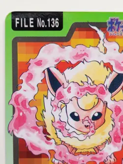 Carddass Flareon Japanese Pokemon card Nintendo Bandai Rare F/S No.136 1997 - Image 2