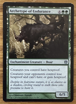 MTG Born of the Gods, Archetype of Endurance -- heavy Played - Image 1