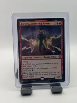 MTG, Electro, Assaulting Battery FOIL NM 76 Marvel's Spider-Man Foil - Image 1