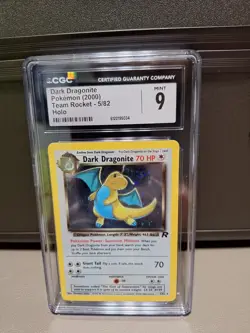 2000 Pokemon Team Rocket Holo Dark Dragonite #5 CGC 9 - Image 1