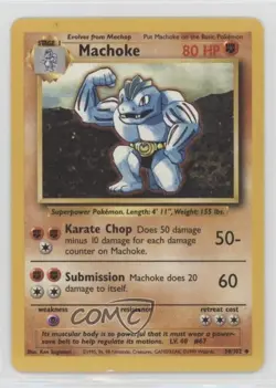Machoke Pokemon Base Set #34 1999 - Image 1