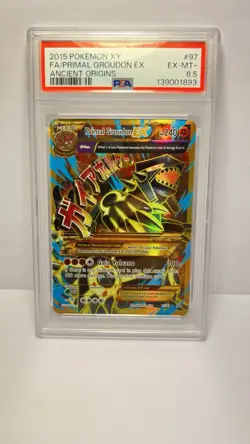Pokemon Primal Groudon EX Full Art Ultra Rare Holo 97/98 Ancient Origins PSA 6.5 - Image 2