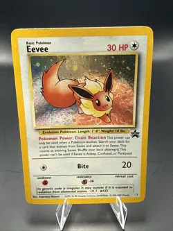 Pokemon - Eevee 11/53 - Wotc - Black Star Promo Holo Q Swirl - Image 2