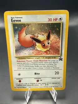 Pokemon - Eevee 11/53 - Wotc - Black Star Promo Holo Q Swirl - Image 3