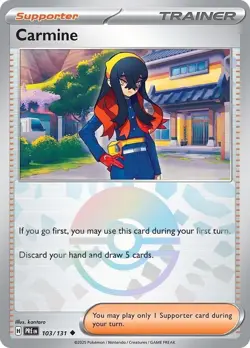 Pokemon TCG Carmine 103/131 Poke Ball Reverse Holo Prismatic Evolutions NM - Image 1