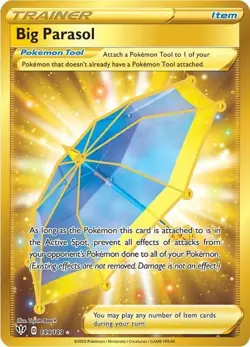 Pokemon TCG Big Parasol Darkness Ablaze 199/189 Holo Secret Rare NM -M - Image 1