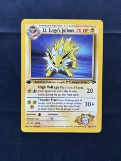 Pokemon 1st Edition Lt. Surge’s Eevee & Jolteon | Gym Heroes WOTC - Image 2