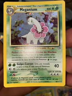 Pokemon TCG Meganium Neo Genesis 10/111 Holo Unlimited Rare LP VINTAGE WOTC - Image 1