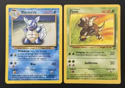 2000 POKEMON BASE SET 2 WARTORTLE & PINSIR LP SET 💫 - Image 1