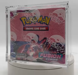 Lot fo (2) Pokemon TCG SWSH Fusion Strike Booster Boxes w/Acrylic - Image 2