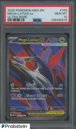 2025 Pokemon MEG EN Ultra Rare #163 Mega Latias ex PSA 10 GEM MINT - Image 1