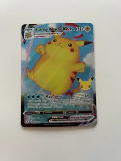 Pokemon Surfing Pikachu VMAX Ultra Rare Celebrations 009/025 NM - Image 1