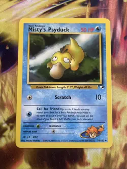 Pokemon TCG Misty's Psyduck Gym Heroes 54/132 Regular Unlimited Uncommon - Image 1