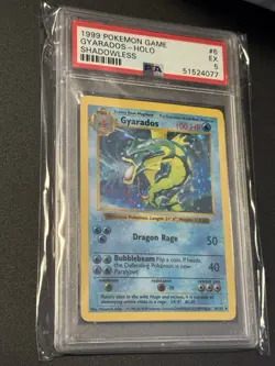 💦SHADOWLESS GYARADOS💦 | Base Set | 6/102 | Graded Pokemon Holo-Foil | PSA 5 | - Image 1