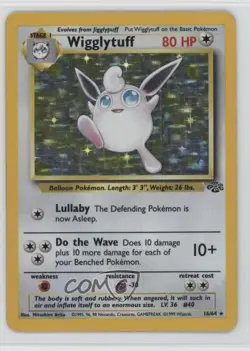 Wigglytuff Holo Pokemon Jungle #16 1999 - Image 1
