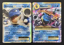 2016 POKEMON XY EVOLUTIONS MEGA BLASTOISE & BLASTOISE EX LP SET - Image 1