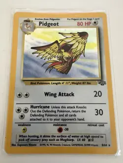 Pokemon TCG Pidgeot Jungle 8/64 Holo 1999-2000 Wizards Base Set Copyright... - Image 1