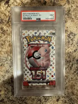 Pokemon 151 MEW EN Sealed Booster Pack PSA 8 - Image 1