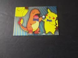 2000 Topps Pokemon TV Animation Silver Foil Series 3 P06 Pikachu Charmander - Image 1
