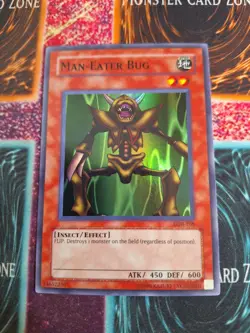 Yu-Gi-Oh! TCG Man-Eater Bug LOB-108 Super Rare Unlimited Near Mint a1/ - Image 1