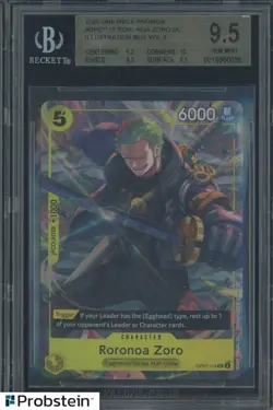 2025 One Piece Promos Illustration Box Vol.3 #113 Roronoa Zoro BGS 9.5 - Image 1