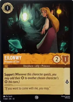 7/204 EILONWY PRINCESS OF LLYR EN10 COMMON DISNEY LORCANA CARD - Image 1