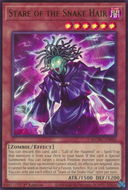 1X NM Stare of the Snake Hair - MZMU-EN003 - Ultra Rare 1st Edition - Image 1