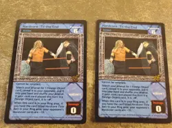 WWE WWF Raw Deal CCG Cards - 2X Hardcore Til the End Rare - Image 1