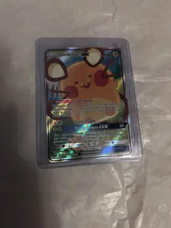 Pokemon TCG Dedenne GX Lightning Basic Holo 195/214 160 HP Card - Image 1