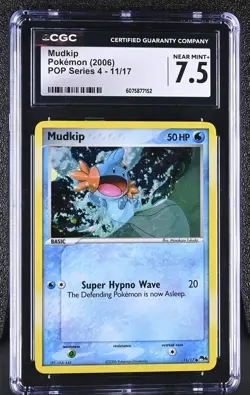 CGC 7.5 Mudkip 2006 POP Series 4 11/17 Holo Pokemon Card - Image 1