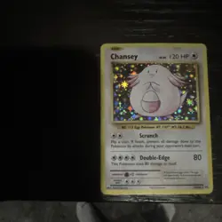 Pokemon Chansey Holo Rare Base Set 3/102 120 HP Double-edge English Card - Image 1
