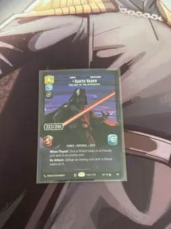 Star Wars Darth Vader Unit Card Star Wars Unlimited Twilight Apprentice 223 FFG… - Image 2