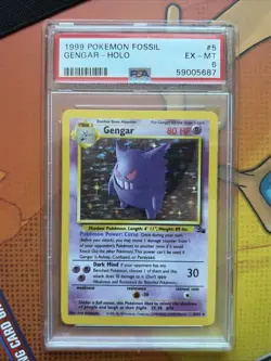 Pokemon Gengar 5/62 Fossil Holo Rare Unlimited PSA 6 Trading Card - Image 1
