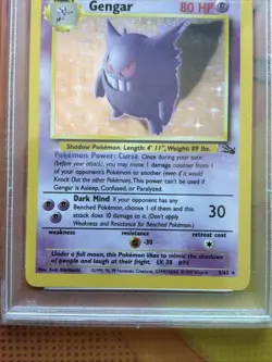 Pokemon Gengar 5/62 Fossil Holo Rare Unlimited PSA 6 Trading Card - Image 3