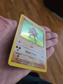 Hitmonchan Holo 7/102 Holo Rare Base Set Pokemon Card MP - Image 3