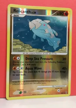 Relicanth SH8 Supreme Victors Reverse Holo Pokemon Card Nintendo 2009 - Image 4