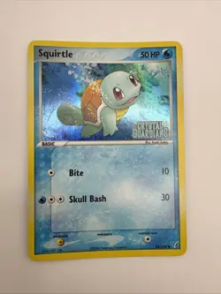 Squirtle 63/100 EX Crystal Guardians Reverse Holo Common Stamped Pokemon Card - Image 3