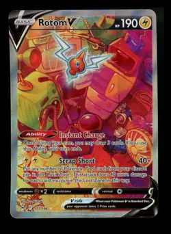 Rotom V 177/196 Lost Origin 2022 Alt Art Holo Rare Pokemon Card TCG - Image 1