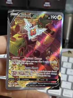 Rotom V 177/196 Lost Origin 2022 Alt Art Holo Rare Pokemon Card TCG - Image 3