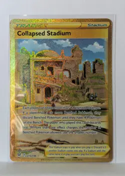 Collapsed Stadium 215/196 - Gold - Stadium - Holo - NM - Pokemon Card TCG - Image 1