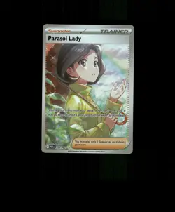 FAN-ART READ DESCRIPTION BELOW HOLO PARASOL LADY Pokemon Card p2 - Image 1