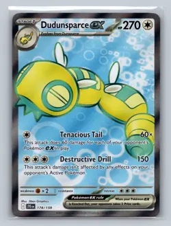 Dudunsparce ex 178/159 SV09: Journey Together Ultra Rare Pokemon TCG Card NM - Image 1