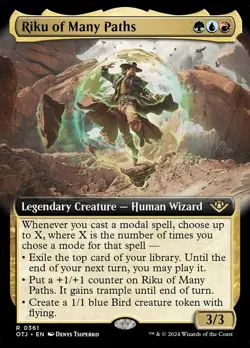 Riku of Many Paths - Extended Art #361 - Outlaws of Thunder Junction NM MTG - Image 1