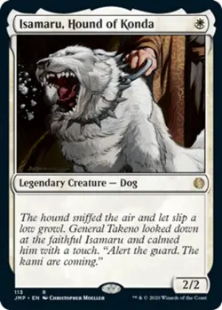 1 x Isamaru, Hound of Konda - Jumpstart - Light Play - MTG - Image 1