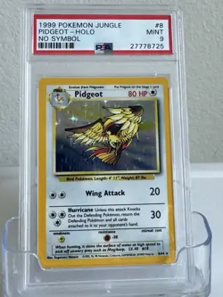 PSA 9 PIDGEOT-HOLO NO SYMBOL ERROR 1999 Pokemon Jungle #8 - Image 1