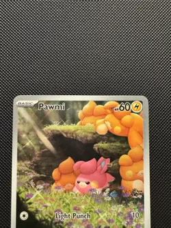 Pokemon TCG Pawmi 226/091 Sv: Paldean Fates Illustration Rare Near Mint - Image 2