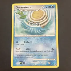 Omanyte LV.38 70/99 Platinum: Arceus Common English Pokemon LP 2009 - Image 1